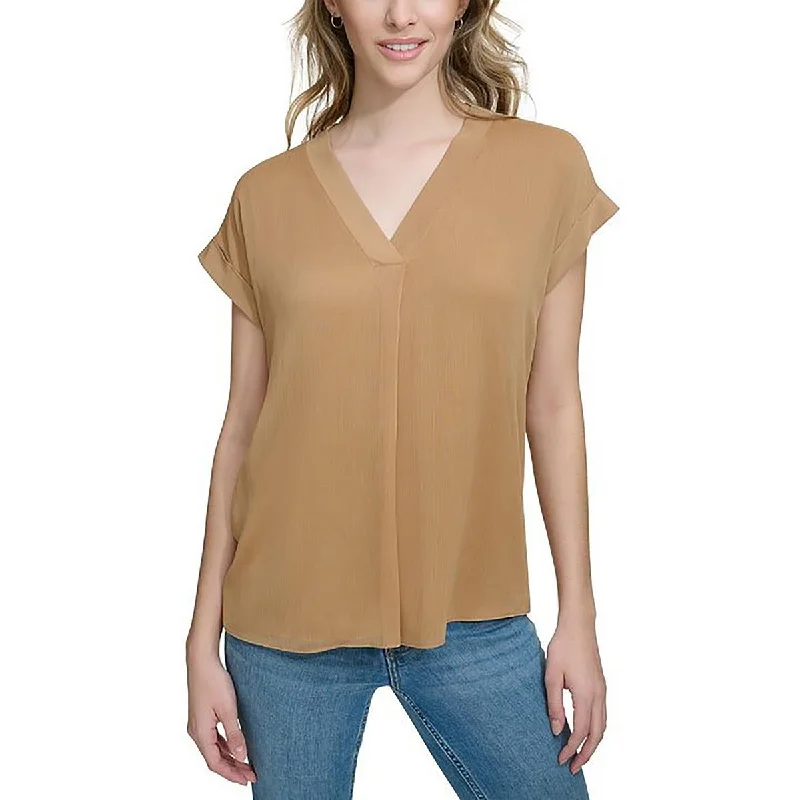 Womens Chiffon Cuff Sleeve Blouse Women's High-Fashion Apparel