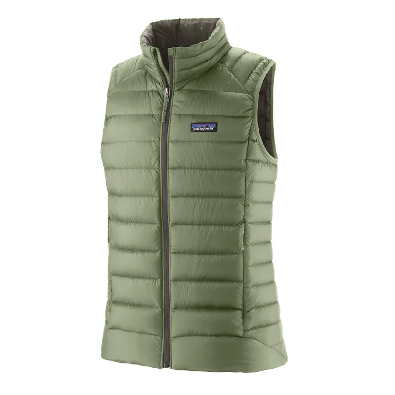 Patagonia Womens Down Sweater Vest Terrain Green Women's Chic Outerwear Garments