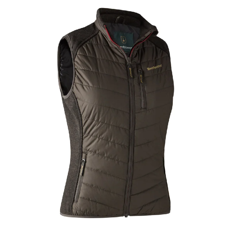 Deerhunter Womens Caroline padded Waistcoat Brown Leaf Women's Outdoor Activity Garments