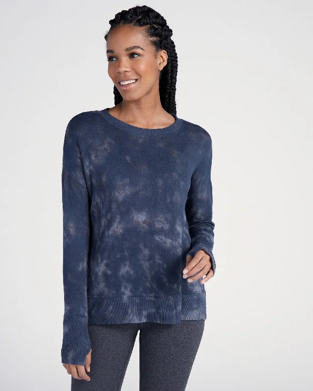 Flex Tie-Dye Pullover Comfortable Women's Clothing