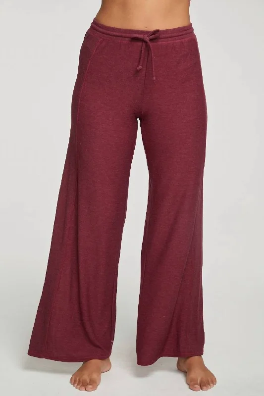 Rpet Cozy Knit Wide Leg Rib Panel Pants In Jingle Online Clothing Boutiques