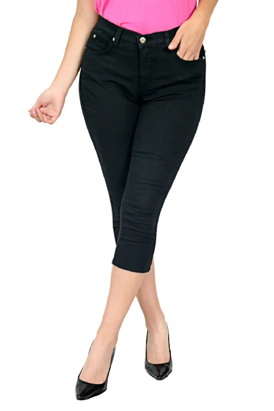 Basic Capri In Black Women's Seasonal Clothes