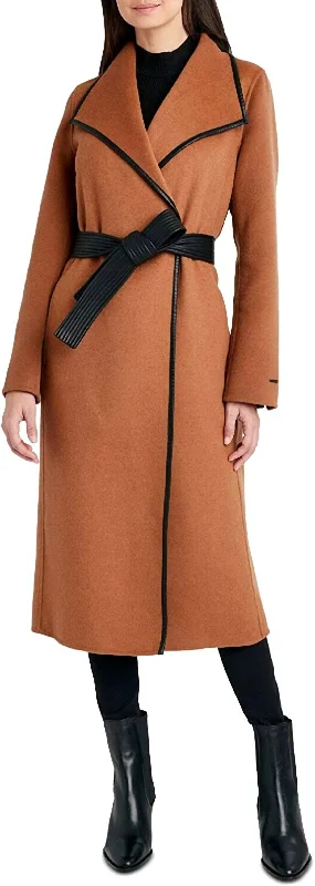 Women Black Juliette Double Face Wool Belted Coat In Caramel Women's Seasonal Garments