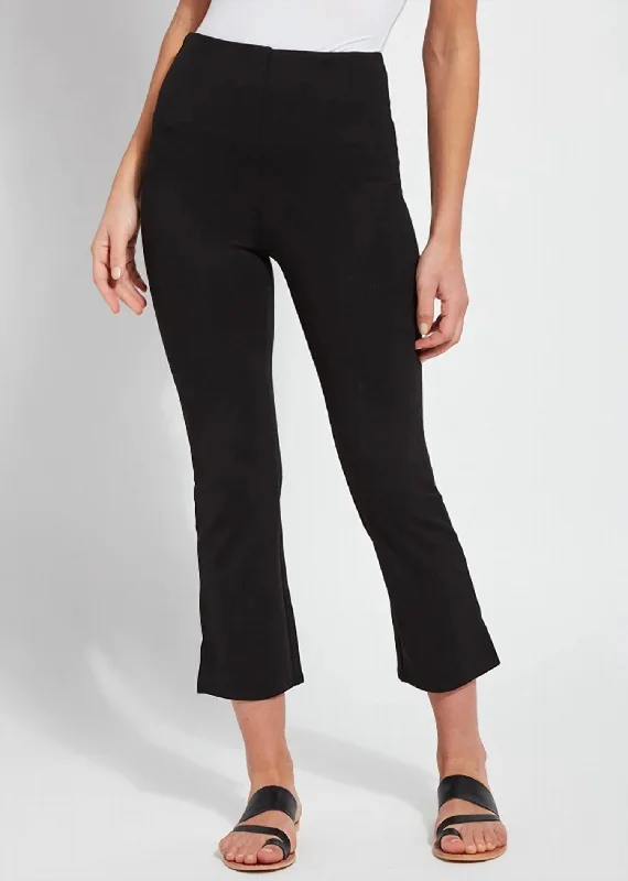 Cropped Kick Flare Leggings In Black Comfortable Casual Wear