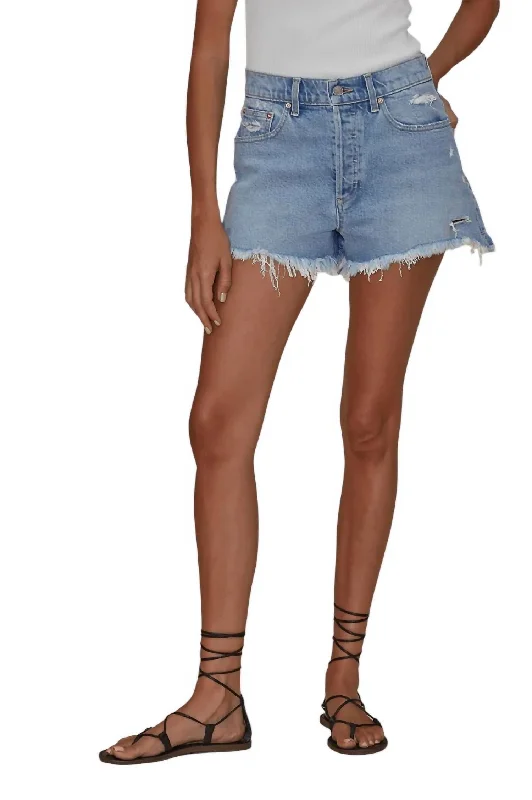 Adele Mid Rise Short In Anais Distressed Women Online Clothing Boutiques