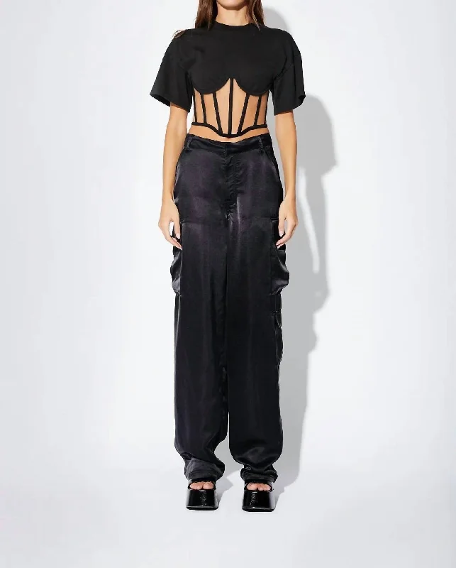 Santiago Cargo Pant In Black Women's Elegant Clothes