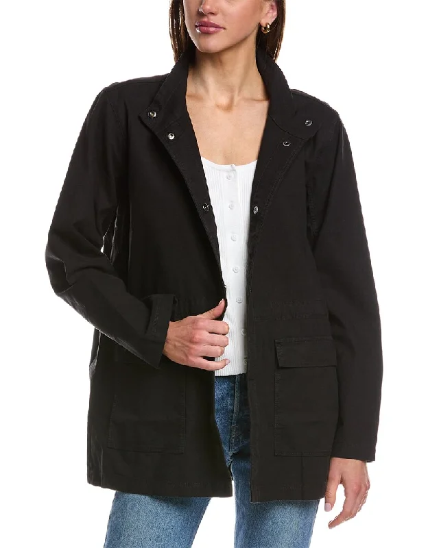 EILEEN FISHER Stand Collar Long Jacket Woman Clothing