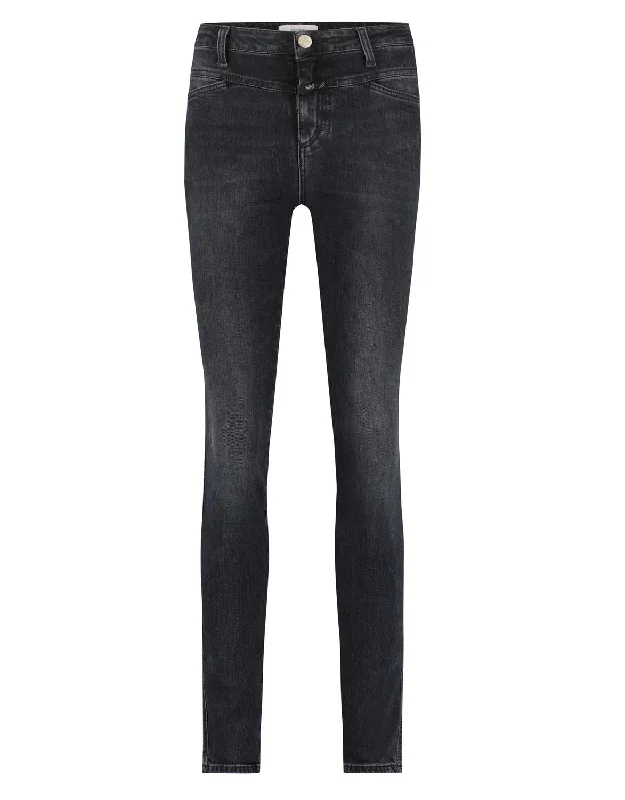 Skinny Pusher Jeans In Dark Grey Women's Active Clothing