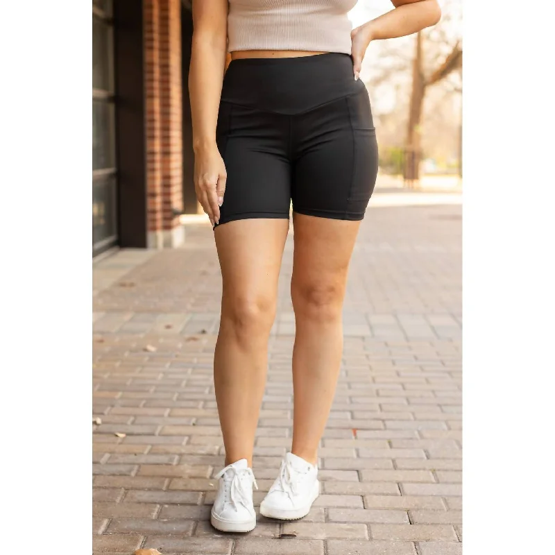 The Callie - Tummy Control Biker 5" In Black Women's Vacation Garments