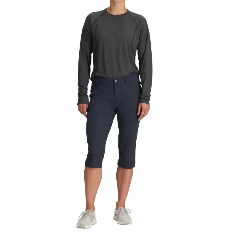 Ferrosi Capris In Naval Blue Women's Vintage Clothes