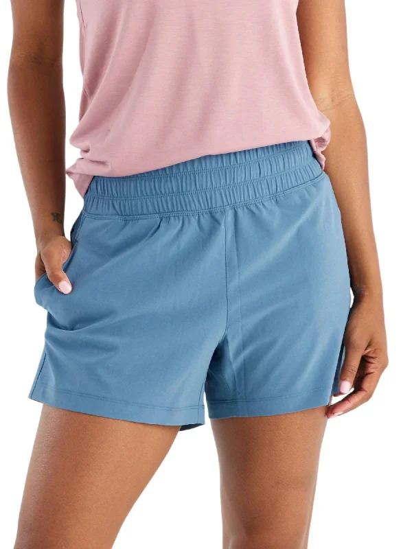 Pull-On Breeze Short In Pacific Blue Affordable Women's Clothing