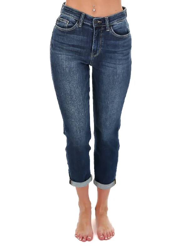 Women's Where You Are High Rise Cuffed Jeans In Dark Limited Time Offer