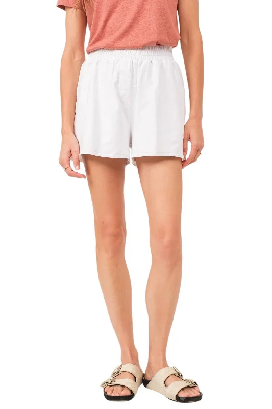 Cheyna Sweat Shorts In White Women's Casual Wear Clothing