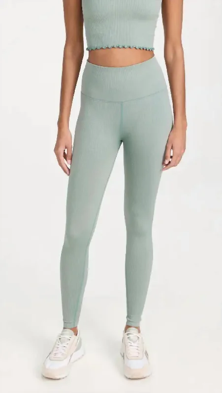 Love Sculpt 7/8 Ruffle Legging In Sage Women's Party Outfit