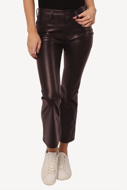 Jeanne Crop Flare Pant In Brown Modern Women's Wardrobe Essentials