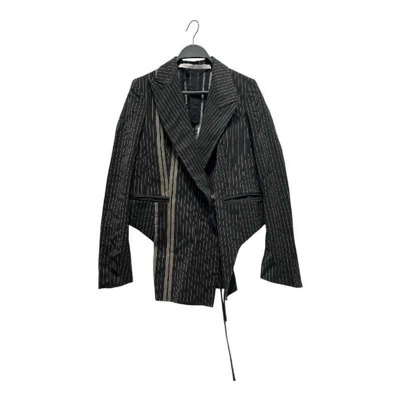 aleksandre akhalkatsishvili/Jacket/40/Stripe/Cotton/BLK/deconstructed blazer Women's Clothing Outfit Set