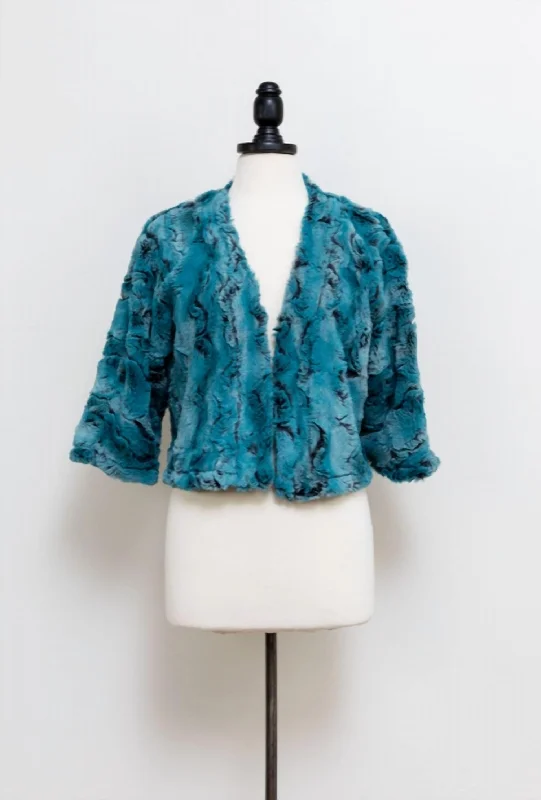 V-Neck Bolero In Teal Casual Fashion Trends for Women