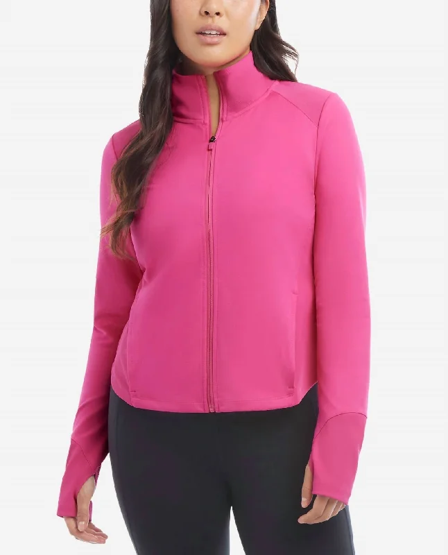 Full-Zip Run Jacket In Luminous Pink Glamorous Evening Wear