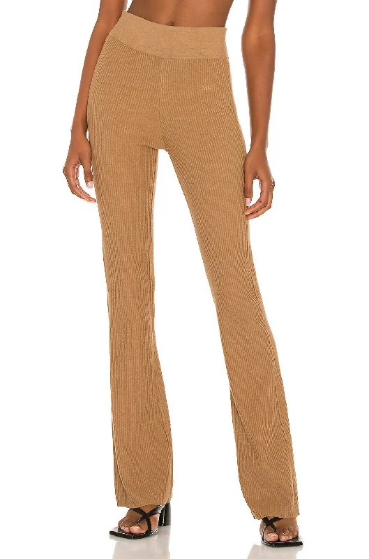 Rib Sweater Pant In Cafe Au Lait Women's Clothing for All Occasions