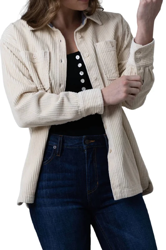 Luna Cord Jacket In Tan Latest Fashion for Women