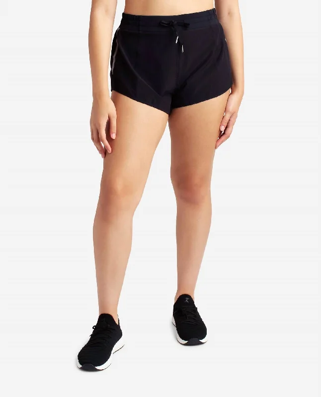 Athletic Runner Short In Black New Arrival Discounts