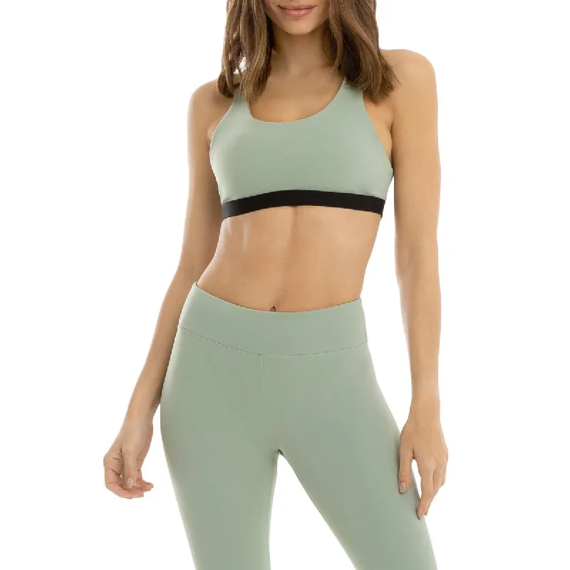 Tax Blackout Womens Cut-Out Nylon Sports Bra Women's Travel Outfit Set