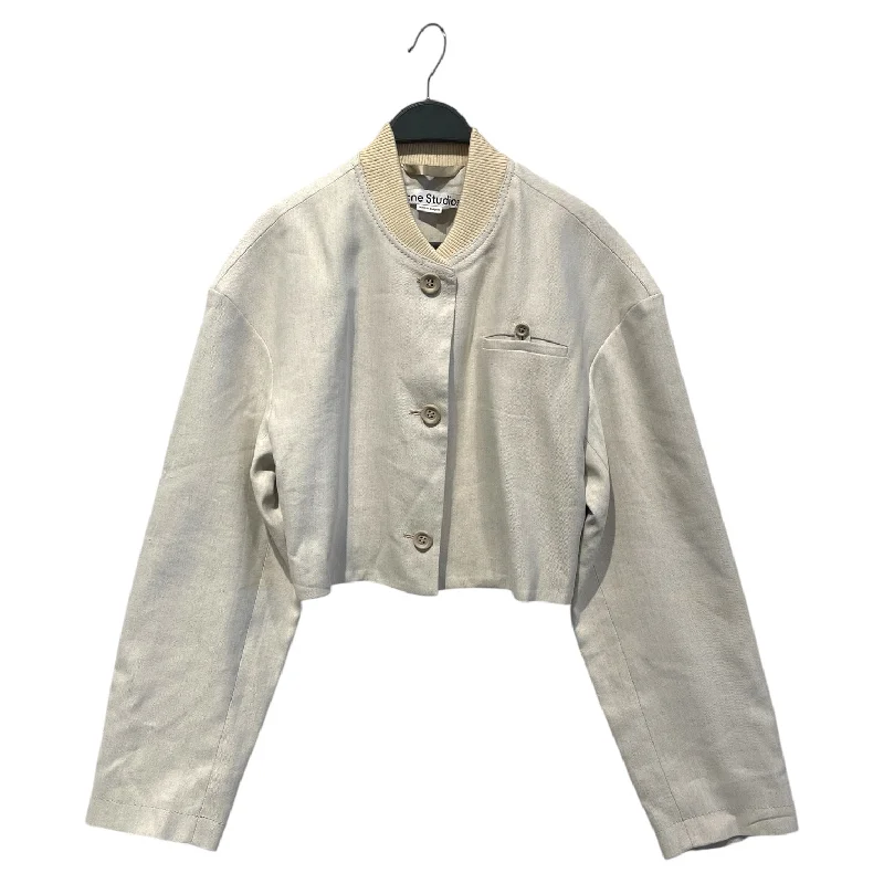 Acne Studios/Jacket/38/Linen/BEG/cropped bomber Women's Fashion Clothes