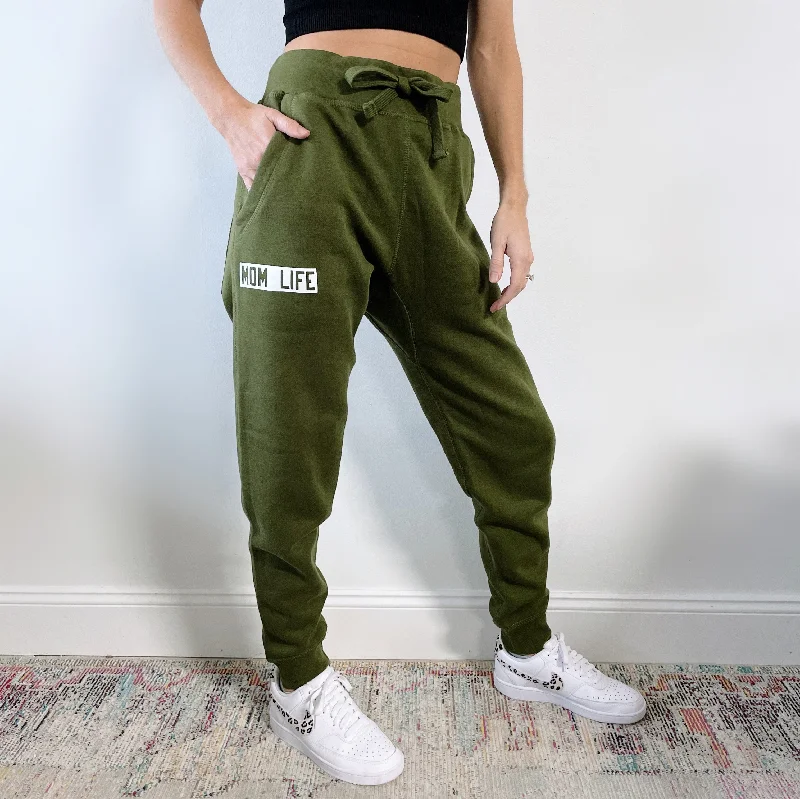 Mom Life • Olive Joggers Stylish Outerwear Clothes For Women