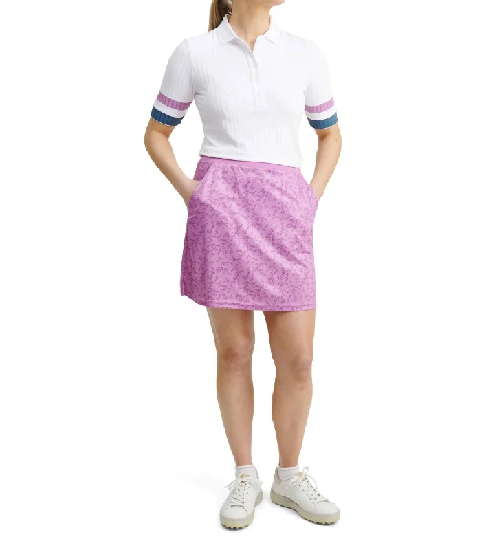 Women Cherry Skort In Iris Flower Summer Sale