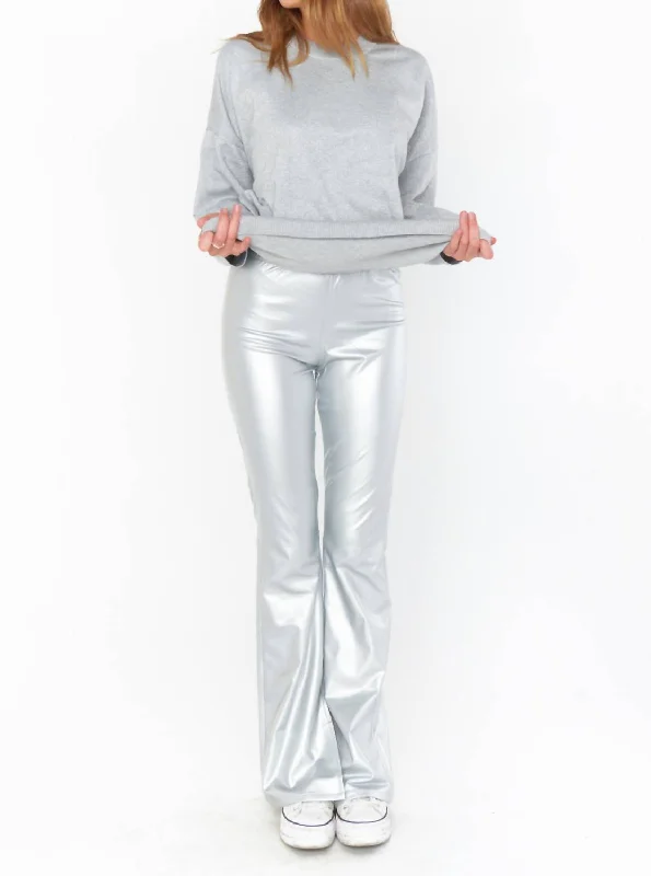 Nashville Pull On Flare Pant In Silver Timeless Women's Garments