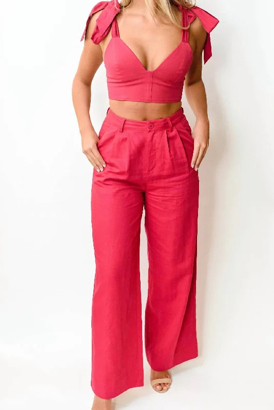 Rylie Pant In Raspberry Women's Professional Garments