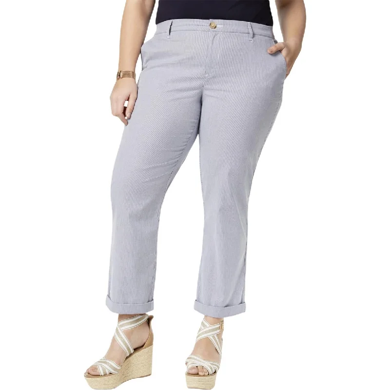 Plus Hampton Womens Slim Fit Striped Chino Pants Sale For Women