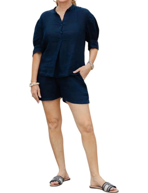 Hudson Shorts In Navy Women's High-Fashion Outfit