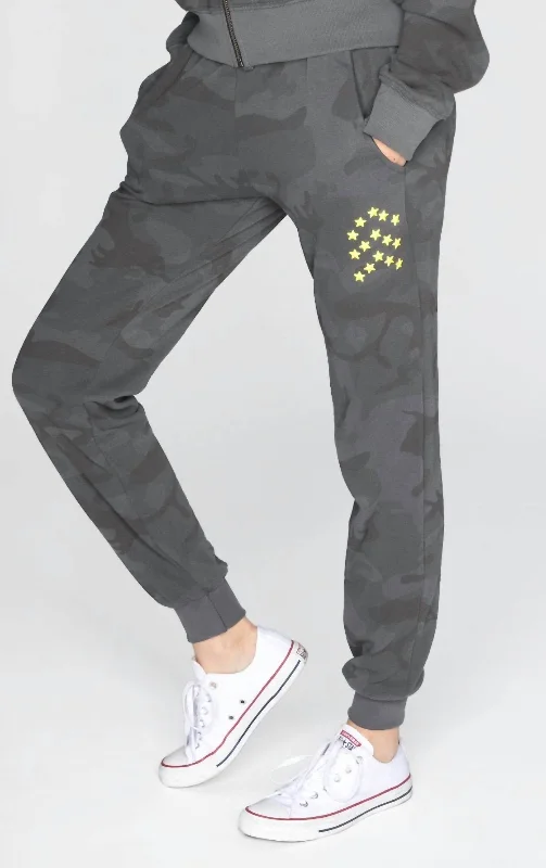 Black Camo -Flat Pocket Sweatpants In Vintage Black Online Boutiques Clothing