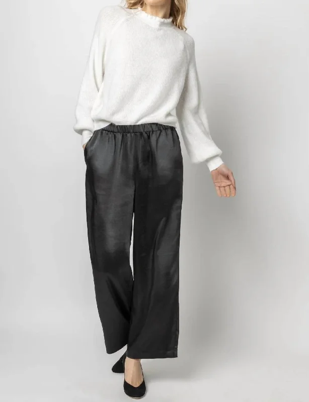 Wide Leg Pant In Black Versatile Women's Clothing for All Occasions