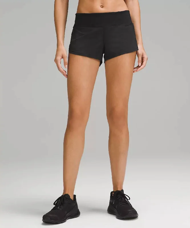 Speed Up Low-Rise Lined Short 2.5" In Black Fashion-forward Women's Wear