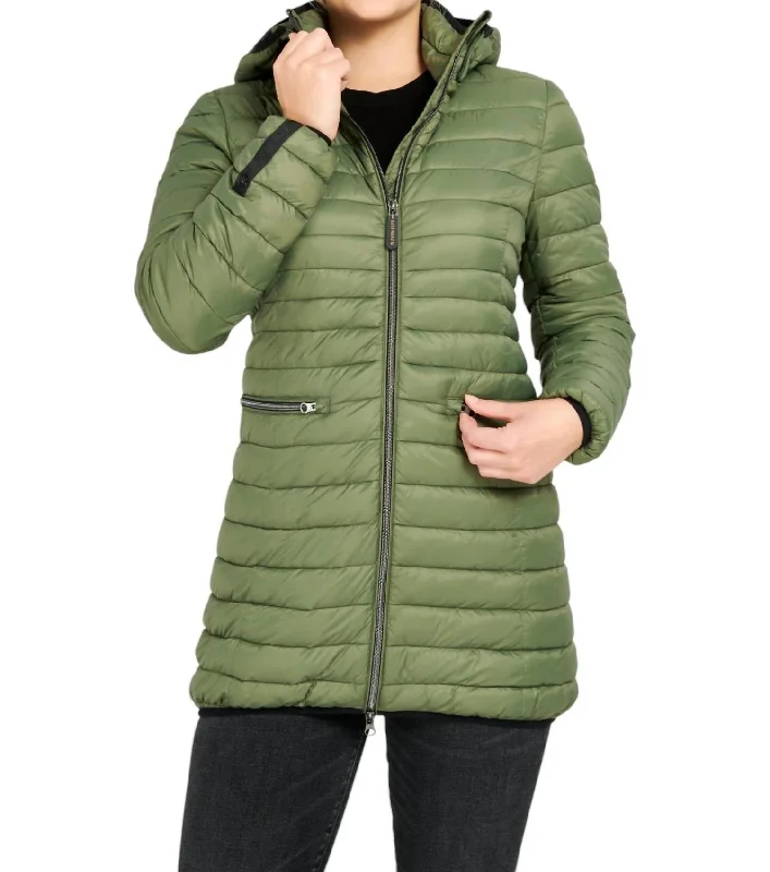 Shannon Vegan Down Coat In Military Women's Clothes For The Office