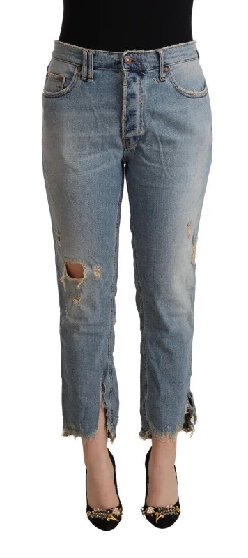 CYCLE  Distressed Mid Waist Cropped  Women's Jeans Shop Ladies Clothes