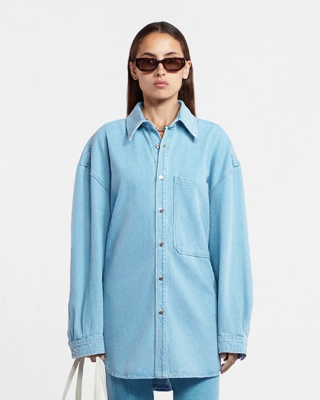 Aarna - Denim Shirt - Eco Light Wash Sophisticated Style