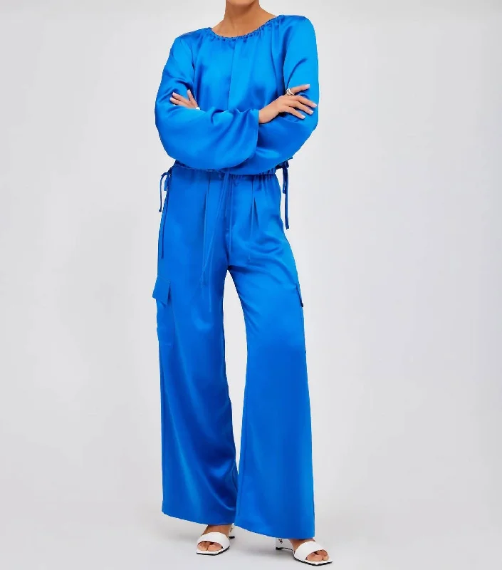 Sofi Pants In Sapphire Blue Comfortable Garments For Women