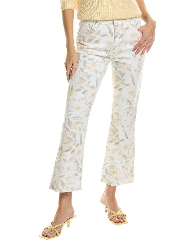 Current/Elliott The Boulevard Wild Flowers Blanc Bootcut Jean Women's Plus-Size Outfit