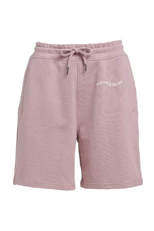 Women's Organic Cotton Shorts In Mauve Women's Fashion-Forward Apparel