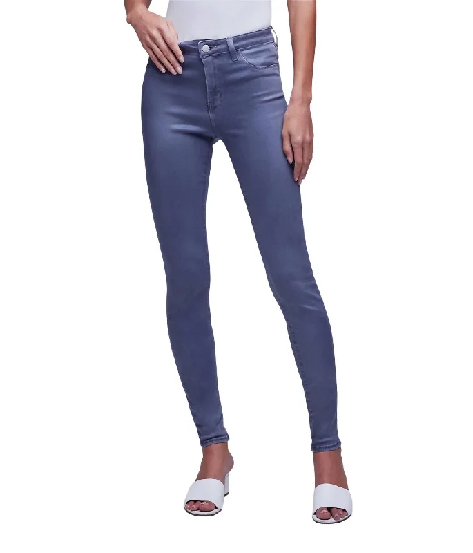 Marguerite Coated Skinny Jean In Gris Coated Women's Clothing Online