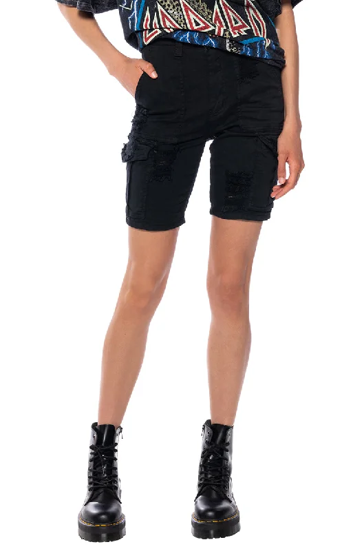 TIME TO ROCK CARGO HIGH WAISTED SHORTS Comfortable Loungewear for Women