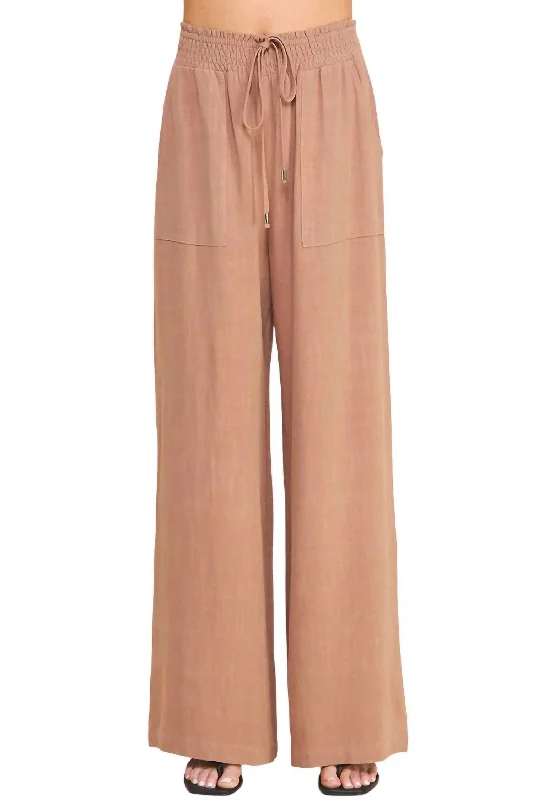 Linen Pant In Clay Affordable Online Boutique