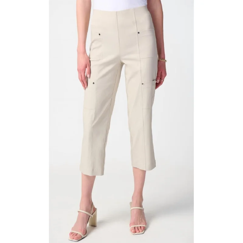 Millenium Crop Pull-On Pants In Moonstone Luxury Fashion