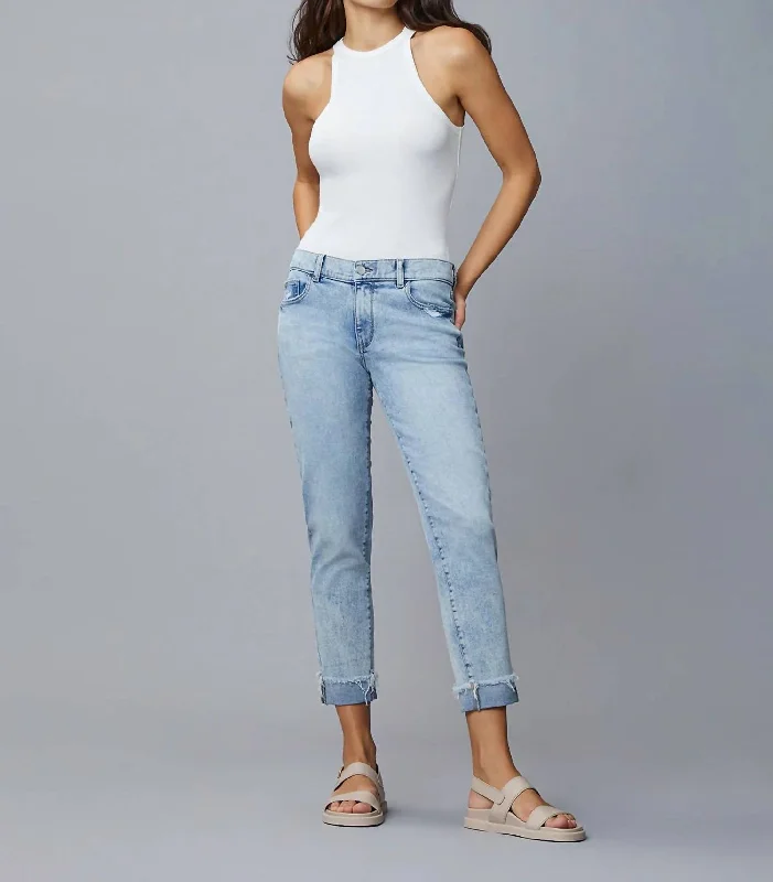 Riley Boyfriend Jean In Super Light Women's Stylish Professional Apparel