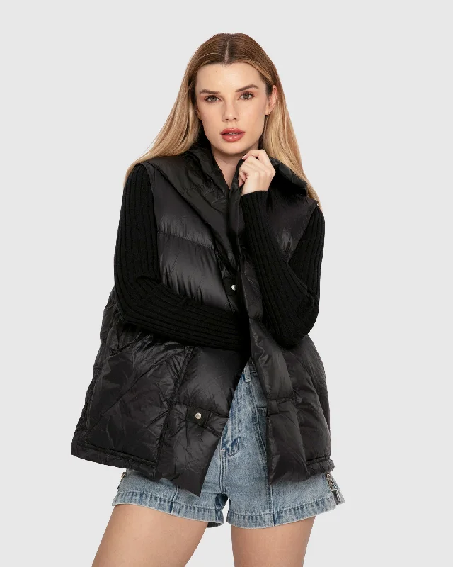 Over My Head Puffer Vest Affordable Luxury Women's Garments