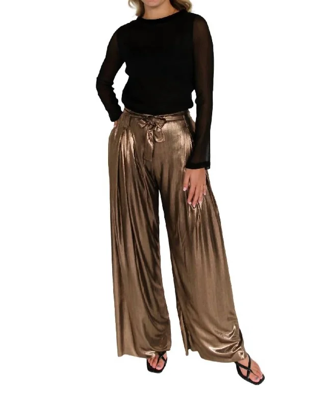 Ava Pant In Bronze Comfortable Loungewear for Women