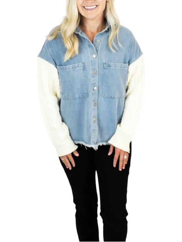 Autumn Denim Jacket In Light Wash Casual Garments For Women